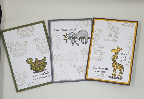 Get well soon animal card