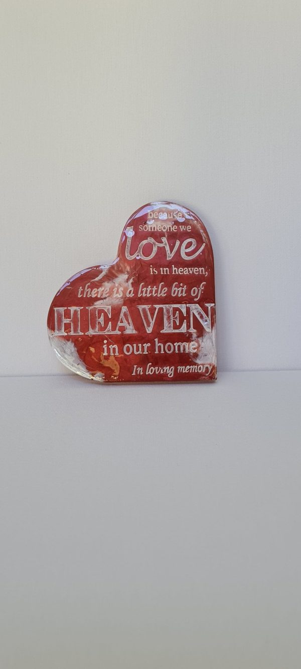 Resin Heart - Because someone we love is in heaven...