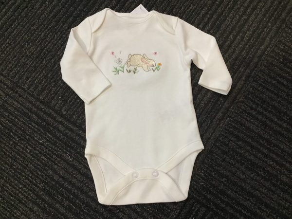 Cute rabbit embroidered Long Sleeve Bodysuit