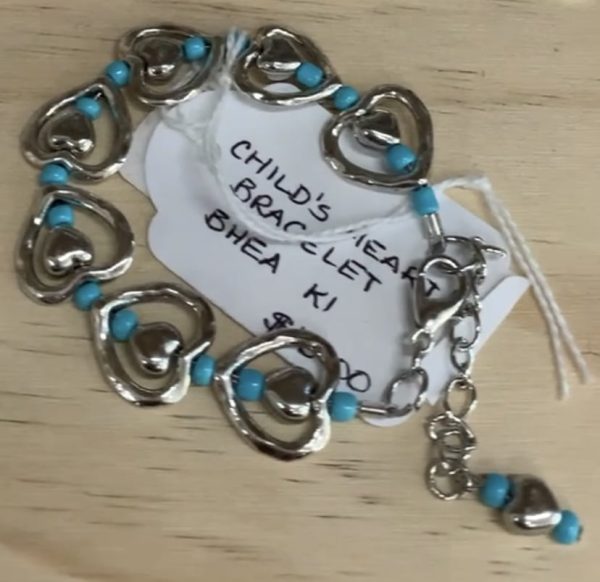 Child's Heart Bracelet Turquoise