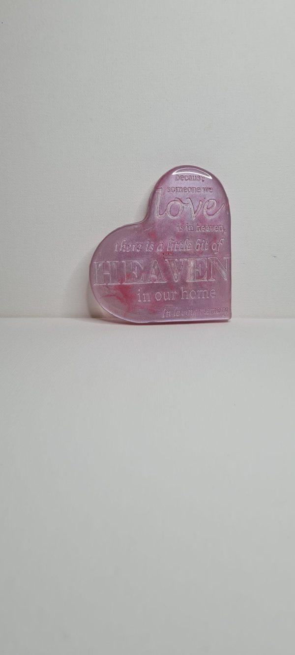 Resin Heart - Because someone we love is in heaven...