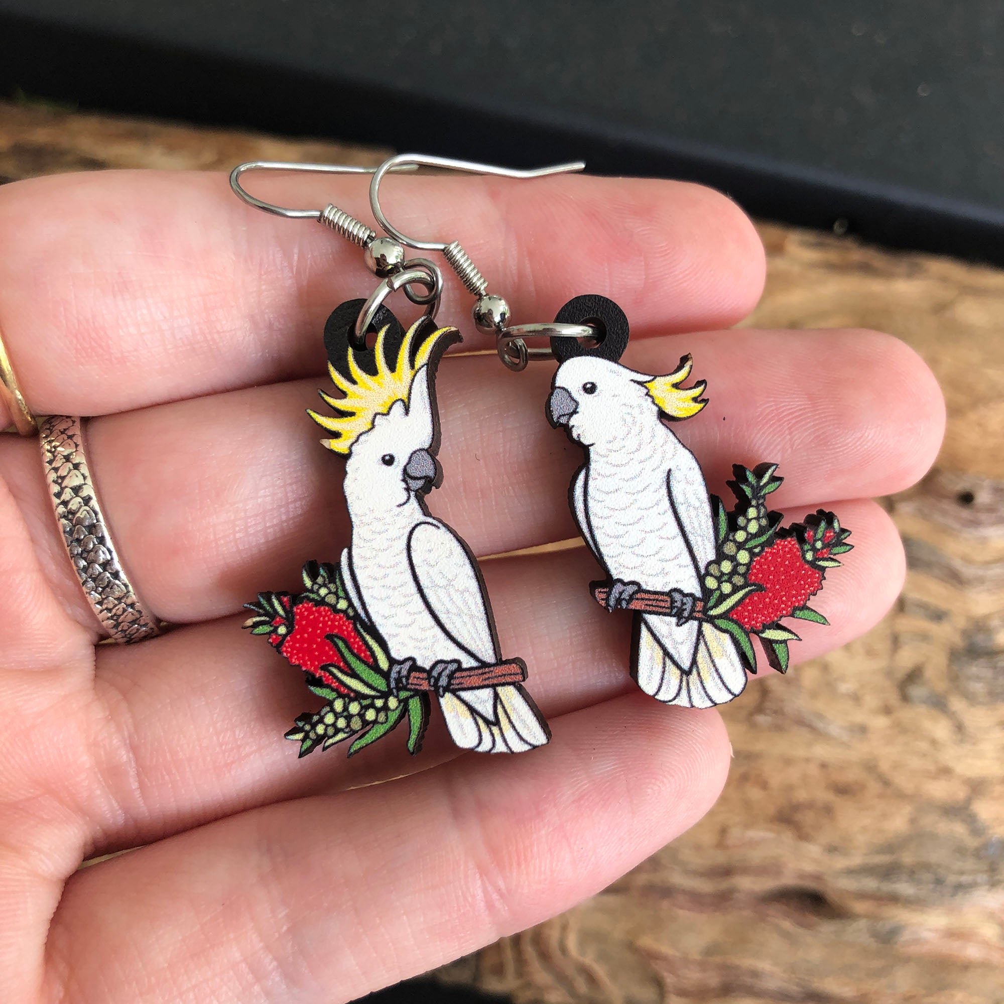 Sulpher-crested Cockatoo Earrings