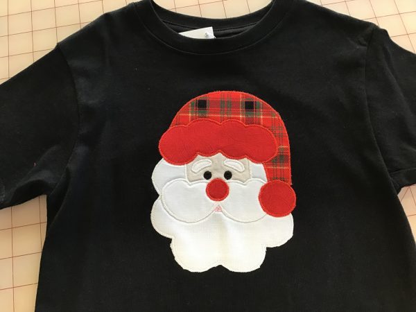 Santa Face Black T-Shirt