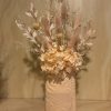 Peach oval dried flower arrangement
