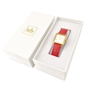 Eva gold with pink leather strap