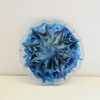 Resin Geode Coaster - Blue Floral Bloom/ Silver back