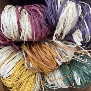 Naturally hand-dyed Madagascan raffia