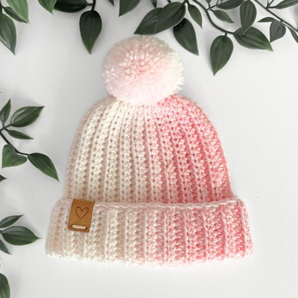 Pink Ombre Baby Beanie