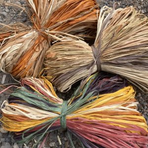 Naturally hand-dyed Madagascan raffia