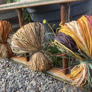 Naturally hand-dyed Madagascan raffia