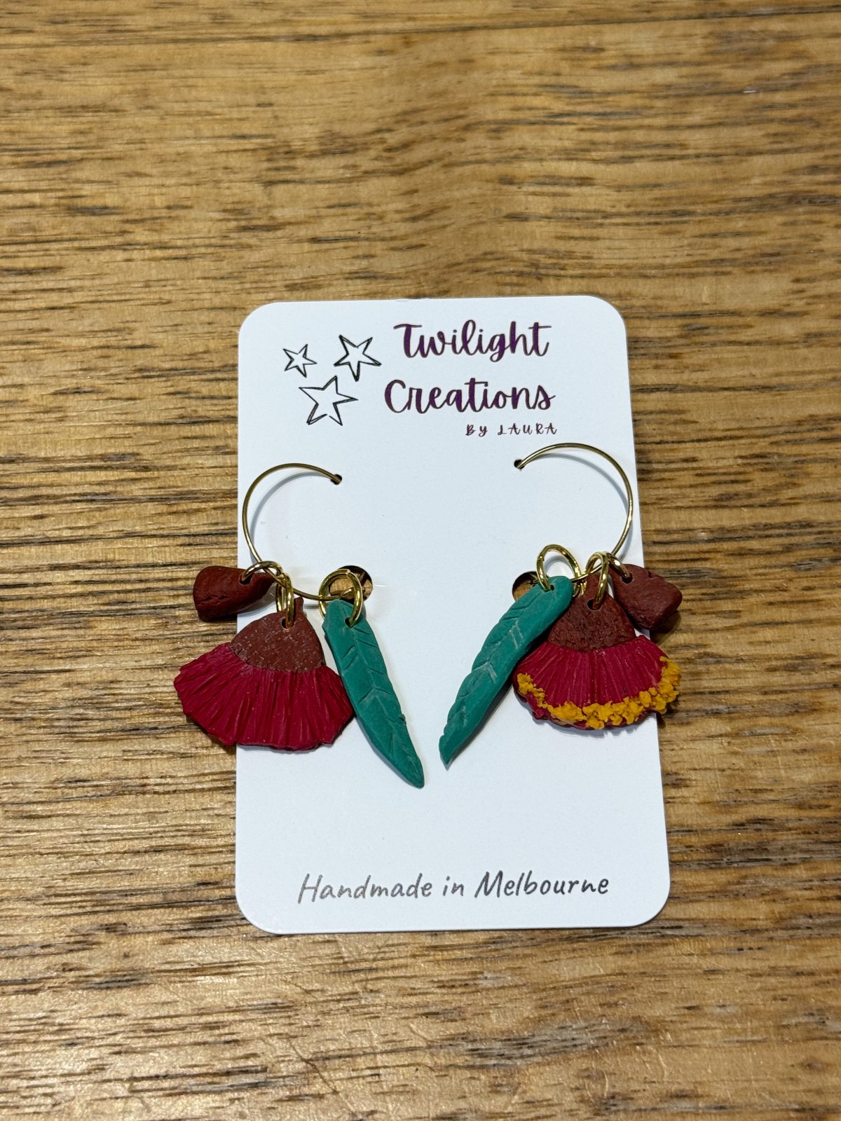 Handcrafted Australian floral earrings