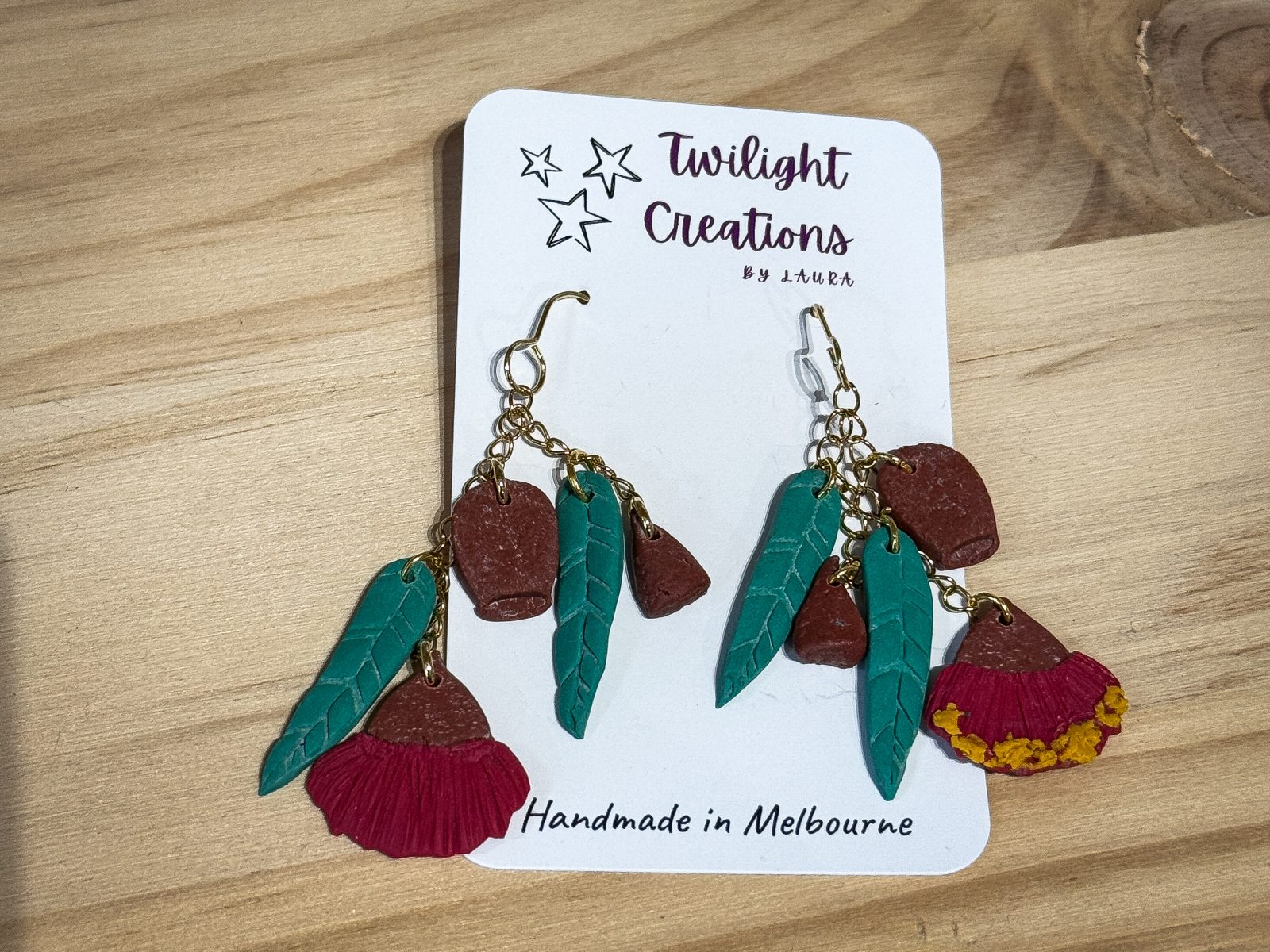 Handcrafted Australian floral earrings