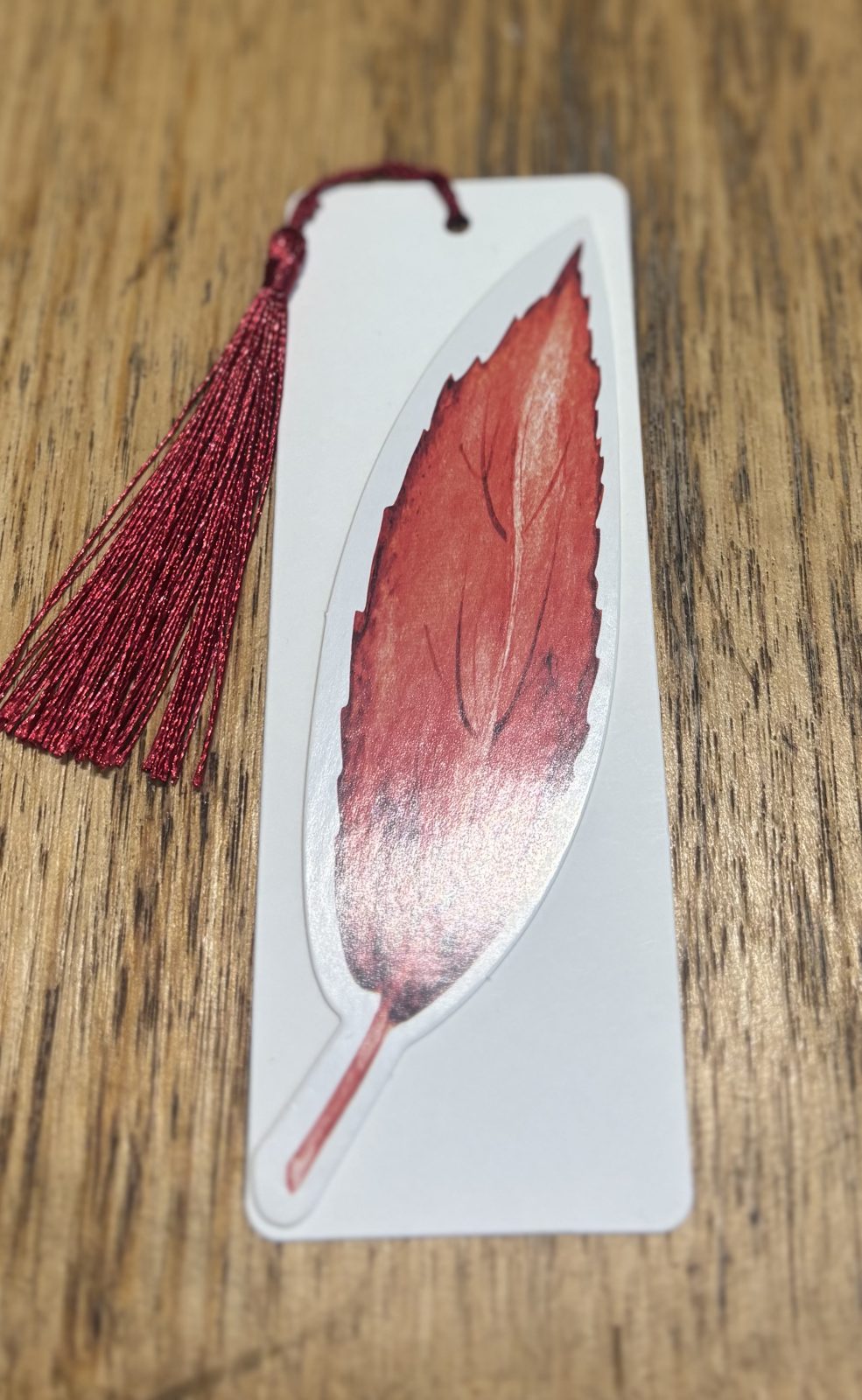Red leaf bookmark