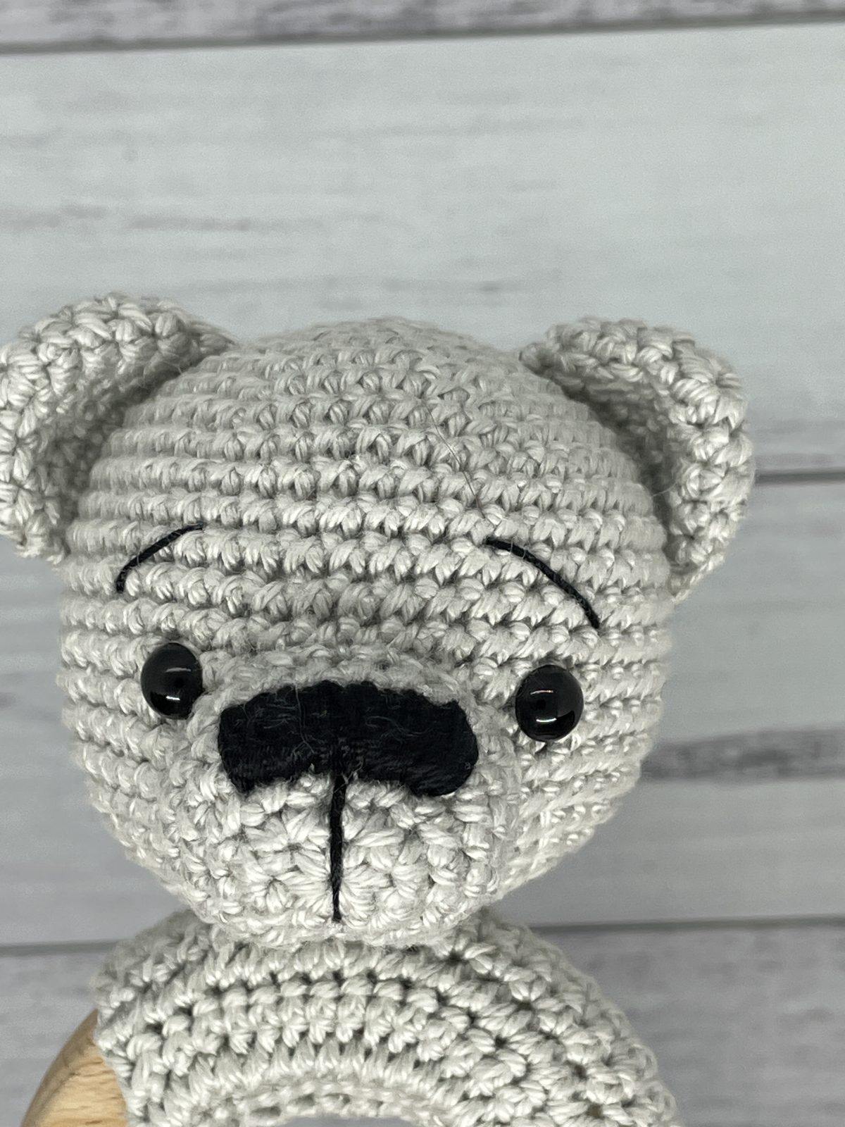 Baby Rattle - Grey Bear