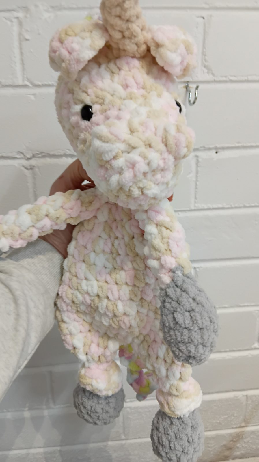 Yuri the Unicorn Crochet knotted Lovey
