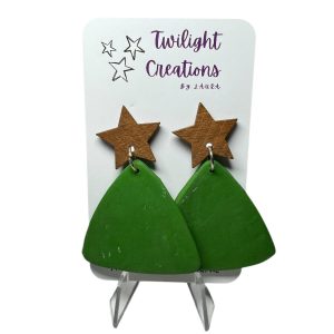 Polymer clay Christmas earrings