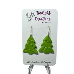 Polymer clay Christmas earrings