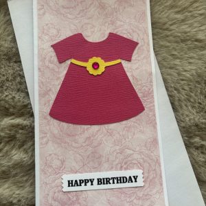 Pink dress card