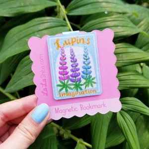 Lupins Magnetic Bookmark