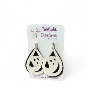 Halloween synthetic leather earrings