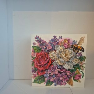 flowers and bees card
