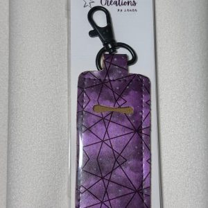 Purple geo print lipgloss holder