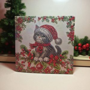 puddy tat santa xmas card
