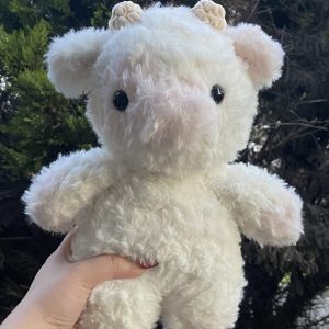 Strawberry cow plushie crochet