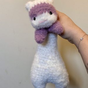 Weighted floppy ferret crochet plushie
