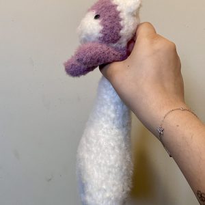 Weighted floppy ferret crochet plushie
