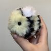 Fuzzy bee keychain bag charm