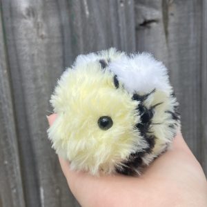 Fuzzy bee keychain bag charm