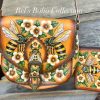 The Hand-Painted Bee Blossom Bag