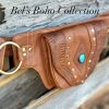 Feather Leather Waist Bag