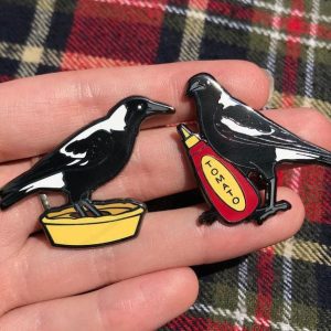 Magpie Pie Time Enamel Pin Set