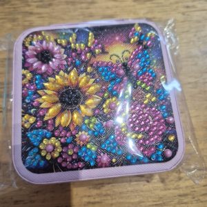 Butterfly and flowers jewellery box