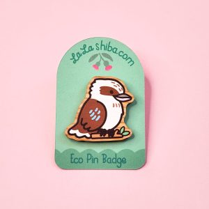 Kookaburra Eco Wood Pin Badge