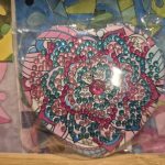 pink heart compact mirror