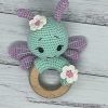 Baby Rattle - Mint Dragonfly