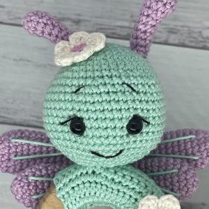 Baby Rattle - Mint Dragonfly