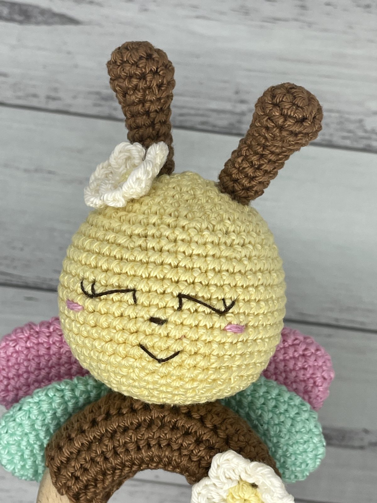 Baby Rattle - Yellow Butterfly