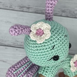 Baby Rattle - Mint Dragonfly