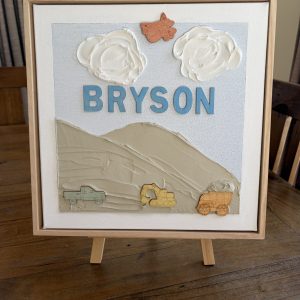 Childs Personalised Textured Art