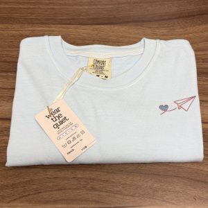 Paper Plane Embroidered T-shirt - Minimalist Design Tee