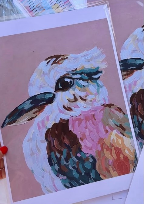 Baz the Kookaburra - Embellished Print